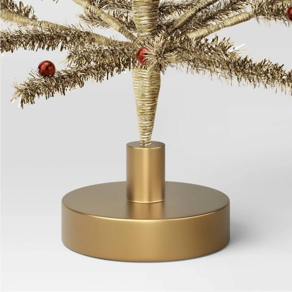 24” Tinsel Christmas Tree Gold - Threshold